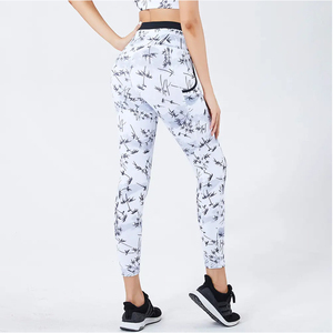 Custom Tie Dye <b>Women</b> Workout High Waist Leggings Sweat Wicking Seamless Print Lightweight Yoga <b>Pants</b> Leggings - Product Image 4