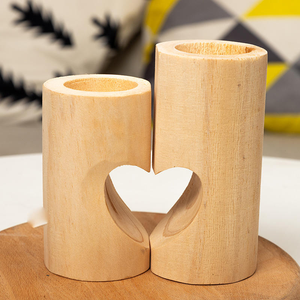 Candelabro de Madera con Forma de Corazón para Velas de Té, Decoración Romántica para Bodas, Regalo para Esposa - Product Image 3
