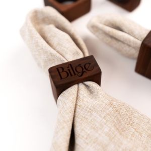 Anillo para Servilletas de Madera con Acabado de Lujo, Accesorio de Diseño para la Mesa, que Complementa la Elegante Ropa de Mesa y los Centros de Mesa - Product Image 2