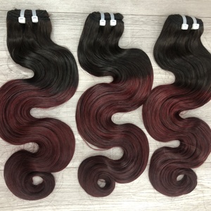 Black steam hair Viet Nam human hair black steam <b>body</b> <b>wave</b> hair machine weft factory price Ready To Ship - Product Image 3