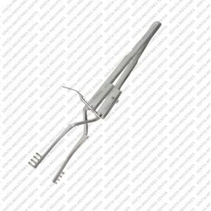 Écarteur chirurgical de précision Heiss à action croisée en acier inoxydable de haute qualité, 4x4 pointes émoussées, 4 pouces, CE - Product Image 5