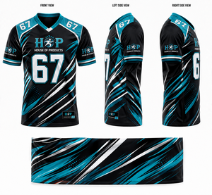 Jersey Premium para Fanáticos del Fútbol Americano, Uniforme Personalizado del Equipo, Impresión por Sublimación, Cuello en V, Secado Rápido, Transpirable - Product Image 5