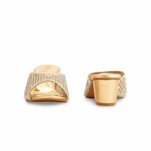 Golden FN7965 <b>Heeled</b> Sandals Elegant <b>Slipper</b> <b>with</b> Intricate Design - Product Image 2