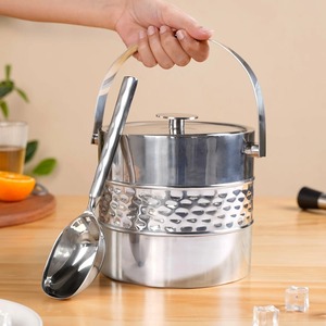 Signature Metal Ice Scoop Beverage Service Collection Metal Ice Scoop Classic <b>Bar</b> <b>Tool</b> Reusable Stainless Steel Ice Bucket - Product Image 5