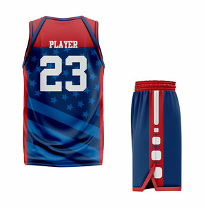 ชุดเสื้อบาสเก็ตบอลทีมแบบกำหนดเอง พิมพ์ลายแบบ Sublimation เบอร์ 23 คอวี แขนกุด ผ้าตาข่าย ระบายเหงื่อได้ดี สำหรับผู้ใหญ่ ทุกเพศ ทุกฤดู - Product Image 2
