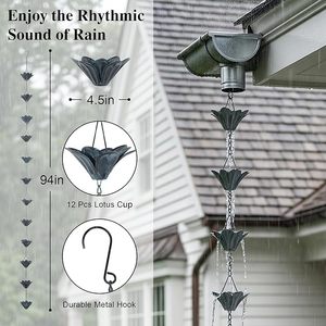 Eco Friendly Attractive Decorative Iron Rainchain Chain for Outdoor Balcony Decoration and Rustic Garden Display Use - Product Image 5