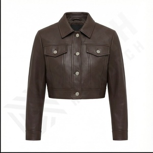 Chaqueta de Cuero de Invierno para Mujer al por Mayor, Personalizada, de Alta Calidad, Transpirable, de Lona Tejida, Servicio OEM de Moda - Product Image 2