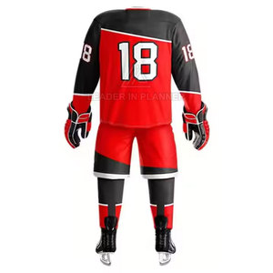 ชุดยูนิฟอร์มฮอกกี้น้ำแข็งสำหรับผู้ชาย ระบายอากาศได้ดี ทนทาน มีหลายสี ชุดฮอกกี้น้ำแข็งขายดีที่สุด - Product Image 6