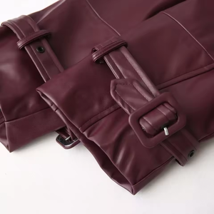 Chaqueta de Cuero de Cordero para Mujer, Otoño 2026, Nueva Moda, Estilo Vintage, Manga Larga, Ropa Exterior Femenina - Product Image 4