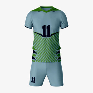 Uniformes de Fútbol para Hombre, 100% Poliéster, Cuello en V, Manga Corta, Transpirable, Estampado Gráfico Sublimado, Camiseta y Pantalones Cortos de Fútbol, Talla Adulto - Product Image 3