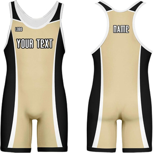 Customized Size 100% Polyester Plus Size Four-Way Stretch Quick Dry Breathable Eco-Friendly Durable <b>Wrestling</b> <b>Singlets</b> - Product Image 2