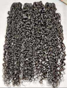 Extensión de Cabello Humano Virgen Natural con Cola de Caballo con Cordón, Marrón con Reflejos Ondulados, Postizo de Cola de Caballo Envolvente - Product Image 5