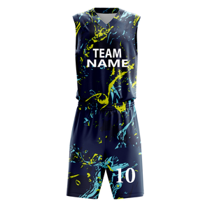 Conjunto Deportivo Unisex Transpirable de Poliéster, Uniforme de Baloncesto, Tallas Grandes para Adultos, Personalizado, Antibacterial, de Secado Rápido - Product Image 3