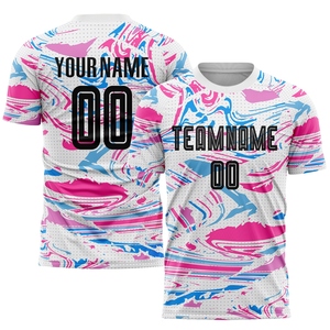 Uniforme de Fútbol Sublimado Personalizado Negro-Rosa, el Más Vendido en la Industria, Venta Directa al Por Mayor - Product Image 1