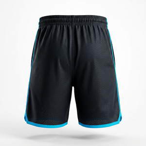 New Style <b>Men's</b> 100% Polyester Mesh <b>Shorts</b> Color Block <b>Elastic</b> <b>Waistband</b> Tapped Knee Length Side Slit <b>Men</b> Basketball Wear - Product Image 5