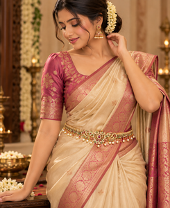 Cinturón de cintura con motivo de pavo real al por mayor, joyería india de templo, Kamarpatta, accesorio étnico para bodas, Kamarbandh, cinturón ajustable para la cadera para novias - Product Image 4