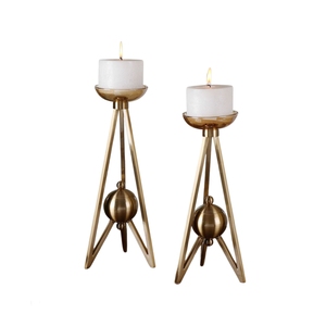 Custom Factory Metal Candelabra 4 Tier Black Geometric Candle Stand Wholesale Minimalist Pillar Candle Holder For Living Room - Product Image 6