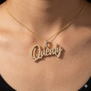 สร้อยคอเด็กแบบมินิมอลทองคำแท้ 10K ดีไซน์ทันสมัย ประดับเพชรเลี้ยงในห้องปฏิบัติการ พร้อมจี้ตัวอักษรชื่อสั่งทำได้ - Product Image 5