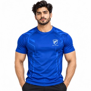 Camiseta Deportiva Ligera para Hombre, Diseño Deportivo para Correr, Entrenamientos, Gimnasio, Secado Rápido, Poliéster/Algodón, Manga Corta, Corte Regular - Product Image 1
