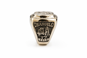 Bague de championnat des champions d'état, plaquée or, pierres CZ, style cocktail, pour homme, style glamour - Product Image 2