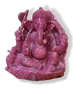 Rodonita natural Ganesh Piedra preciosa Ganesha Entrada Estatua Ganesh Escultura Tamaño grande Ganesha Regalo de inauguración de la casa Decoración para el hogar - Product Image 6