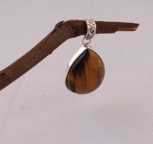 Handmade Tiger Eye Pendant 925 Sterling <b>Silver</b> Vintage Bohemian Style Chatoyant Stone Necklace Fine Jewelry Supplier Custom - Product Image 5
