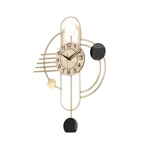 Creative Geometric Round <b>Wall</b> <b>Clock</b> <b>3D</b> Metal Art Luxury Gold and Black Silent Hanging Watch for Office Hotel Lobby <b>Wall</b> Decor - Product Image 4