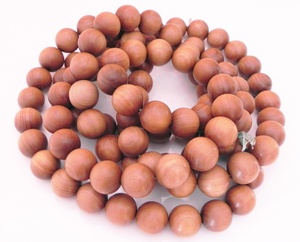 Hindouisme bois de santal prière chapelet perles bois naturel couleur forme ronde RIDDHI SIDDHI SWB-20 - Product Image 4
