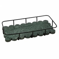 Plateau en marbre cannelé, plat rond en marbre, plateau décoratif, organiseur de bijoux, plateau de vanité, porte-bougie, porte-savon, marbre de luxe pour la maison