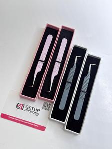 Pince à épiler pour cils GETUP BROSONS IMPEX 90 degrés, longue, en acier inoxydable de précision, anti-statique, à pointe lisse de 10 mm, motif papillon - Product Image 5