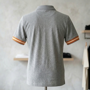 เสื้อถักคุณภาพสูงสั่งทำขายส่ง พิมพ์โลโก้ตามแบบ ระบายอากาศ แห้งเร็ว ทรงเข้ารูปสำหรับผู้ชาย - Product Image 2