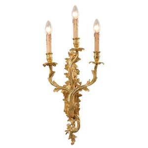 Applique murale de luxe baroque dorée, lampe murale décorative à bougie pour salon, chambre, hôtel, palais, éclairage intérieur classique - Product Image 3