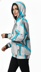 Hoodie unisexe surdimensionné de qualité supérieure avec impression intégrale, coupe décontractée streetwear pour les marques de mode modernes - Product Image 5