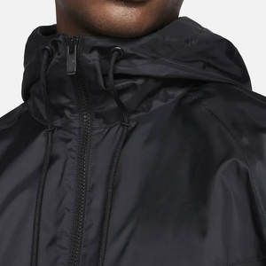 Veste coupe-vent décontractée pour homme avec capuche, légère, zippée, manteau d'hiver avec logo frontal, coupe-vent et séchage rapide - Product Image 3