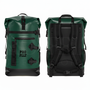 Mochila enrollable impermeable de cuero genuino de alta calidad, mochila de viaje de gran capacidad para portátil, mochila informal de negocios para exteriores para hombre - Product Image 5