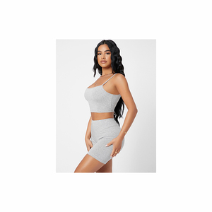 Conjunto Deportivo Casual para Mujer, Transpirable, Estilo Biker, con Pantalones Cortos y Blusa, Talla 4X - Product Image 4