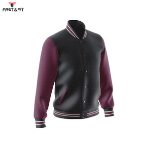High Quality Unisex Varsity Letterman <b>Jacket</b> with Custom Logo Embroidery Front Canvas <b>Patchwork</b> Windproof Breathable Streetwear - Product Image 5
