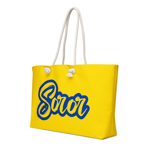Sigma Gamma Rho Weekender <b>Bag</b> SGRHO Soror Pretty Poodles Yellow Travel Tote <b>Large</b> Capacity Overnight Gift <b>Beach</b> <b>Bag</b> Custom - Product Image 2
