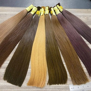 2026 High Quality 100% Raw Vietnamese Human Hair <b>Extensions</b> 100 Grams Per Bundle Natural Straight <b>Braiding</b> Hair - Product Image 2