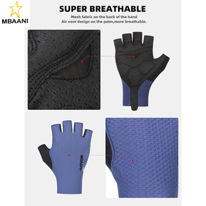 Gants de cyclisme respirants, gants de vélo rembourrés à demi-doigts, gants de vélo antidérapants, gants de vélo de montagne absorbant les chocs - Product Image 5