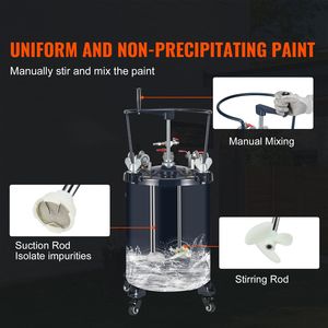 Serbatoio a Pressione da 30L/8gal con Agitatore Manuale per Vernice Spray, Riparazione Perdite, Sigillante, Accessori per Utensili Pneumatici per Uso Industriale - Product Image 2