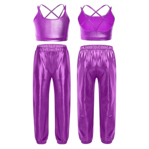 Maillot Metálico de Gimnasia Rítmica para Niñas de 6 a 16 Años con Pantalones, para Patinaje Artístico, Competencia, Actuación en Escenario, Uso Diario Informal - Product Image 4