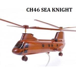 Modelo de helicóptero de madera a escala, hecho de madera maciza de una fábrica de Vietnam/Modelo de avión de madera para regalo o decoración de mesa - Product Image 1