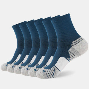 Econex Sports Ankle <b>Socks</b> Solid Blue Gray Toe Reinforced Quick Dry <b>Running</b> Sport Adults Autumn Season Standard Thickness Knitted - Product Image 1