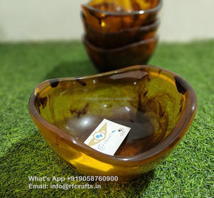 Saladier et serveur de fruits en résine de conception moderne faite à la main ensemble de matériau en résine durable pour table à manger de fête de mariage - Product Image 6