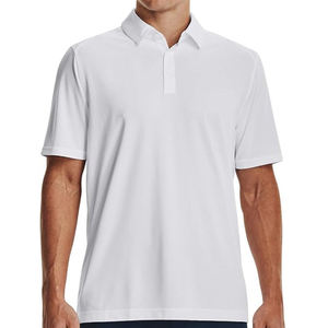 Polo décontracté pour homme, noir et blanc, tricoté, manches courtes, léger, mode estivale, vêtements de golf, production sur mesure OEM - Product Image 1