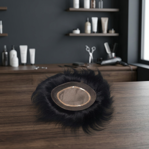 วิกผมปลอม Taz hair BD สำหรับผู้ชายชาวอินเดียเรดมี่คนอินเดียวิกผม toupee มีการปิดฐานผ้าไหม38มม. และความหนาแน่น150% - Product Image 2