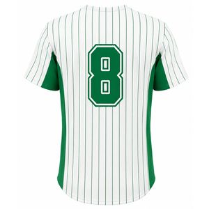 Green White Baseball Jersey for Men Pinstripe Button Front Team Shirt Lightweight <b>Athletic</b> Sports Uniform Breathable Baseball - Product Image 2