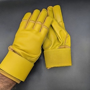 Gants de frappe en cuir jaune Bruce Bolt, ambidextres, fermeture auto-agrippante, durables, entraînement, unisexe, adulte - Product Image 1