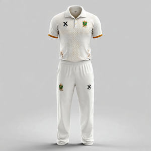 Nouveau design de maillot de cricket pour équipe avec polo de cricket par sublimation, uniforme de cricket personnalisé - Product Image 3
